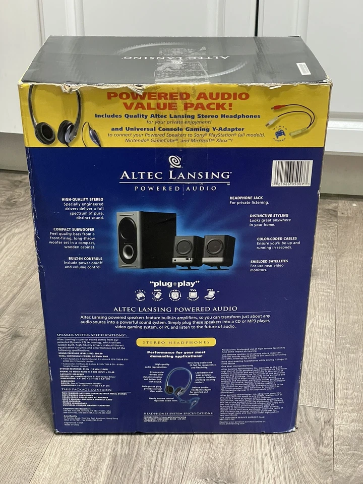 Altec Lansing VS2121cb 2.1 Computer Speaker Surround Sound System NEW IN BOX NIB - Image 4 of 4