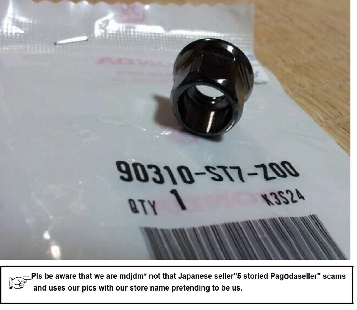 Genuine Honda Gear Shift Knob Lock Nut OE 90310ST7Z00 for sale