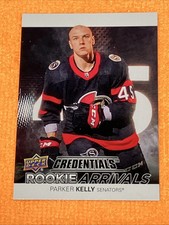 Parker Kelly RC 2021-22 UD Credentials #RA-47 ROOKIE ARRIVALS - Ottawa Senators