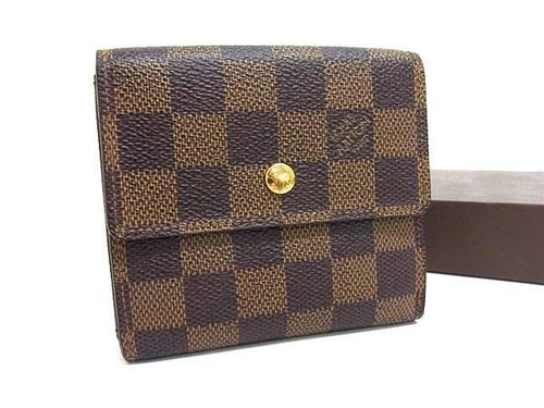 Louis Vuitton Wallet Porte Monnaie Biecart Credit Damier N61652 W Hook 55325