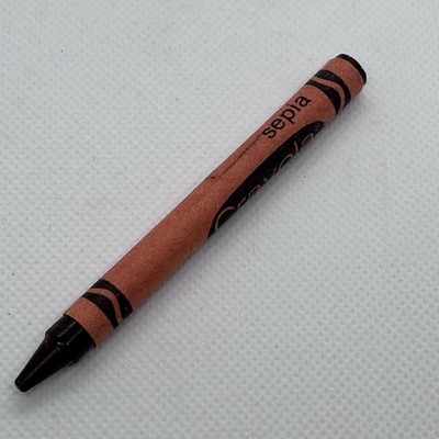 Crayola Crayon Sepia Binney & Smith Retired Discontinued Color Vintage Crayon