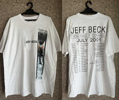 Vintage Jeff beck 2 sided Ash color T-Shirt Full Size BL2.1302