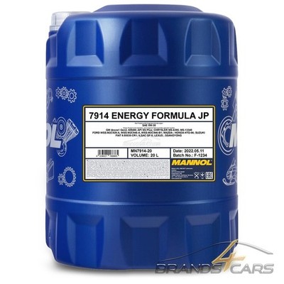 20 L LITER MANNOL ENERGY FORMULA JP 5W-30 MOTOR-ÖL MOTOREN-ÖL 50946051