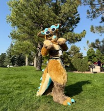 Digitigrade Dino-Corgi Full Fursuit, Comes With Detachable Feet Paws!