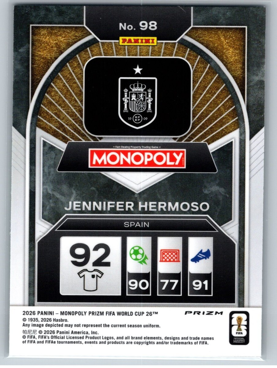 2026 Prizm Monopoly FIFA World Cup #98 Jennifer Hermoso Four