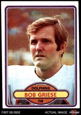 1980 Topps #35 Bob Griese Dolphins HOF Purdue 4 - VG/EX