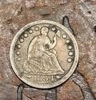 1854 H10C Arrows Liberty Seated Half Dime USA 🇺🇸 Historic Silver Coin