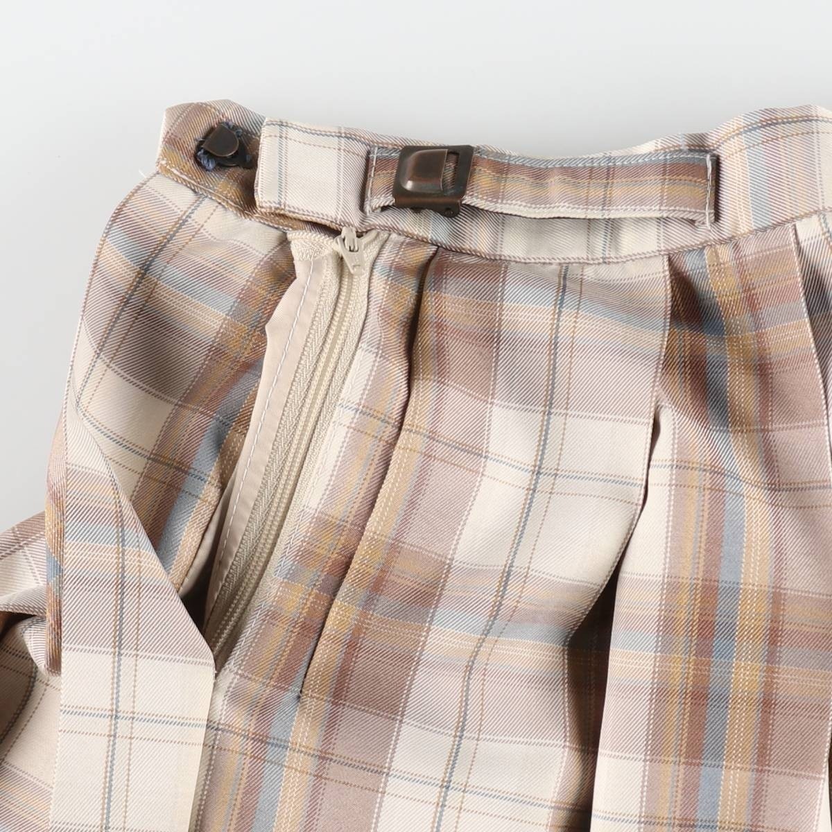 Vintage Pudding Bear Check Pattern Pleated Mini S… - image 6