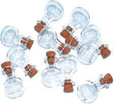 20PCS 2ml Mini Glass Bottles with Cork Stoppers Tiny Vials for DIY Crafts Gifts