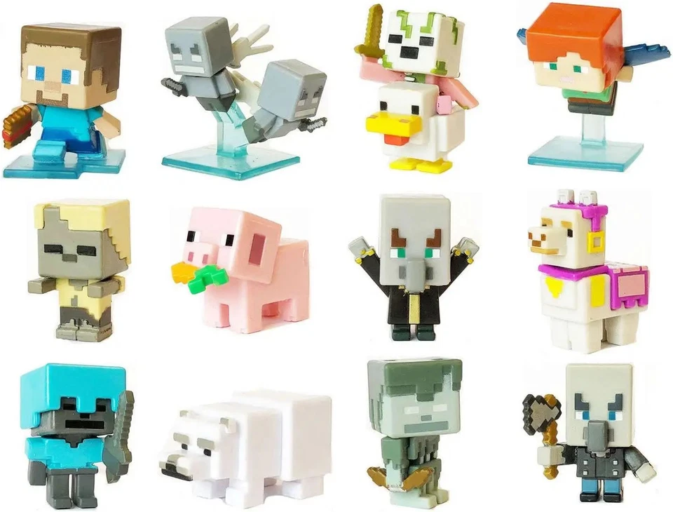 Minecraft Minifiguras Serie Madera Completo Único Misterio Pack Set Sello de Fábrica Foto 2 de 4