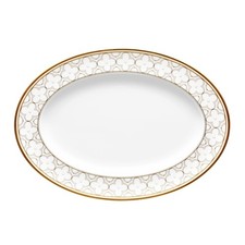 Noritake Trefolio Gold Oval Platter, 14" Plate