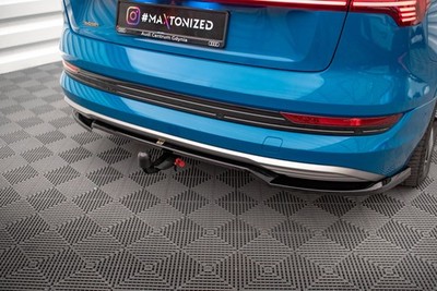 Maxton Design Diffusor Heckansatz passend für Audi e-tron schwarz Hochglanz