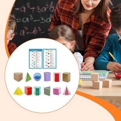 12x Folding Geometric Shapes Educational Toys Volume Surface Area Demonstrator