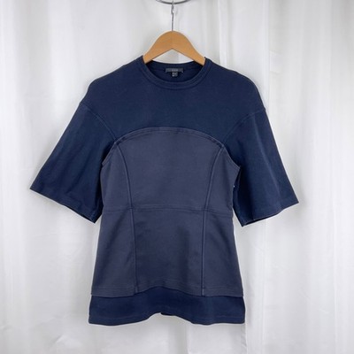 COS Collection of Style Corset Peplum Tee Navy Crewneck S