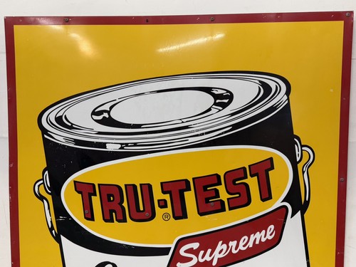 Vintage Quality Paint Metal Sign. Colorful. Tru-Test Gallon Paints 65.5" X 48"