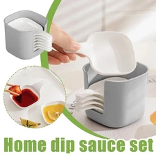Dipping Sauce Plate and Holder Set | 6 trays | Dips Sauces and H3L1