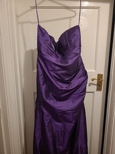 Ladies Size 12 Purple Sleeveless Strapless Prom Dress