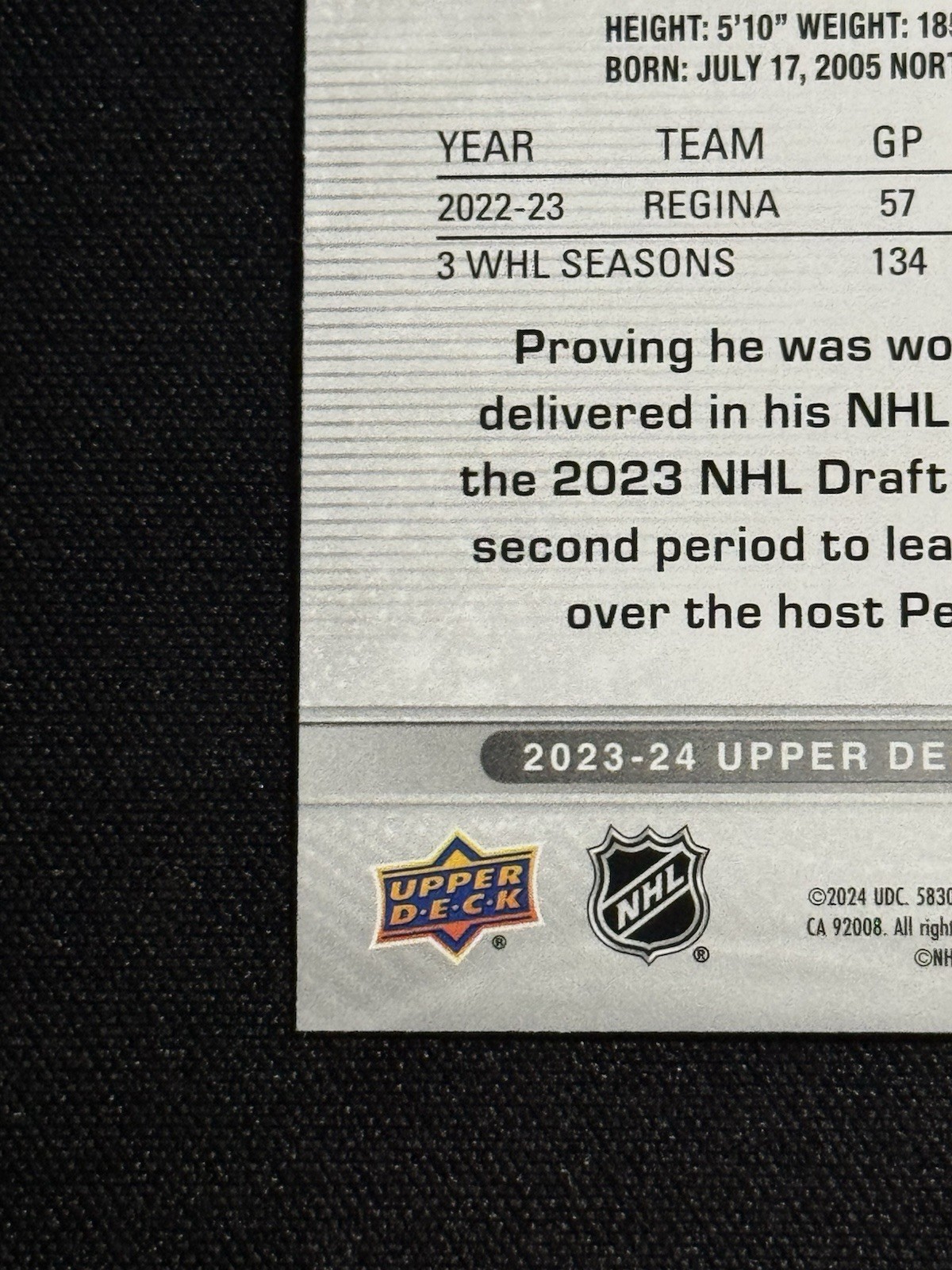 2023-24 Upper Deck Series 2 - Young Guns Connor Bedard #451 (RC) view 10