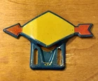 Vintage Sunoco Metal License Plate Topper Gas Oil Sign Accessory