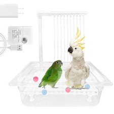 Parrot Bathtub Pet Bird Bath for Cage Automatic Circulating Water Bird Shower...