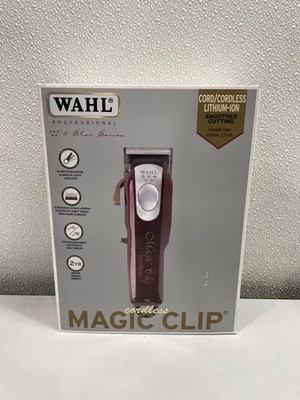 Wahl Professional 5 Star Series Magic Clip Cordless Hair Clipper, Burgundy