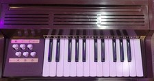 Magnus Electric Chord Organ Keyboard Instrument, 15 Keys, Brown Organ Tested