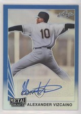 2021 Leaf Metal Draft 1990 Blue Rainbow 16/35 Alexander Vizcaino Auto 1b8