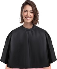 Short Barber Cape, Waterproof Nylon Salon Hair Cutting Cape, Makeup Artist Cape