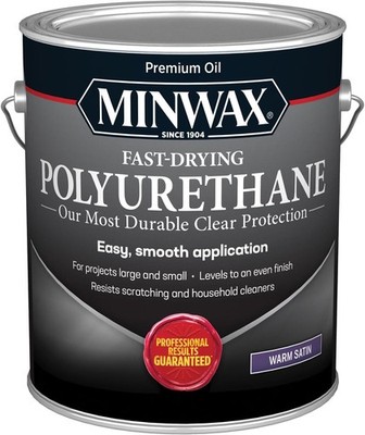 Minwax Fast Drying Polyurethane Clear Satin Wood Finish 1 Gallon