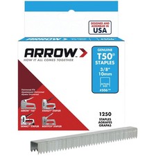 Arrow 50624/T50 Staples 3/8" Heavy Duty Roofing Carpet Tacks 10mm 1250 Pack