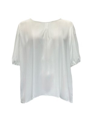 Marina Rinaldi Damen Weiße Brema Transparente Bluse Größe 22W/31 NWT