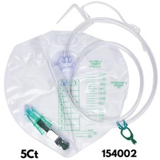 Bolsa de Drenaje Urinario con Cámara Antirreflujo Grande 2000ml Capacidad 5Ct 154002