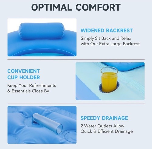 CO-Z Inflatable Bathtub with Electric Air Pump and Bath Pillow Headrest - Picture 6 of 8