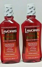 ( LOT of 2 ) Lavoris Fresh Breath Mouth Wash Original Cinnamon 16.9 FL OZ SEALED