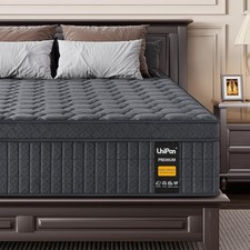 Firm Queen Size 10Inch Hybrid Mattress in a Box Fiberglass Free Lumbar Support