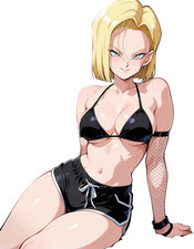 Android 18 Weatherproof Waifu Sticker 6" Car Decal