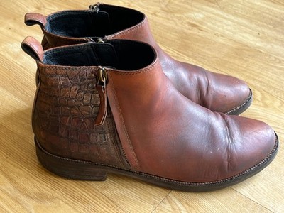 Gabor Women Ankle Boots/Women Leather Boots Size 8/Brown