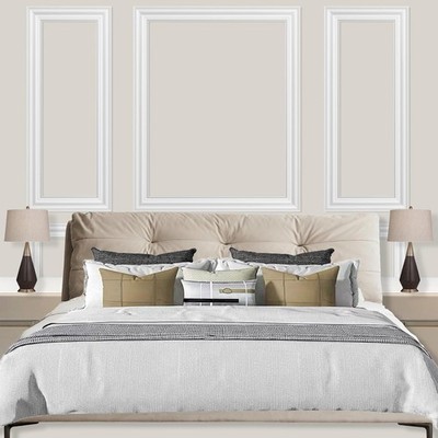 *PACK of 2* Pre-Made Accent Panel Wall Molding Kit w/ 6x Frame (48 pc, 12 frame)