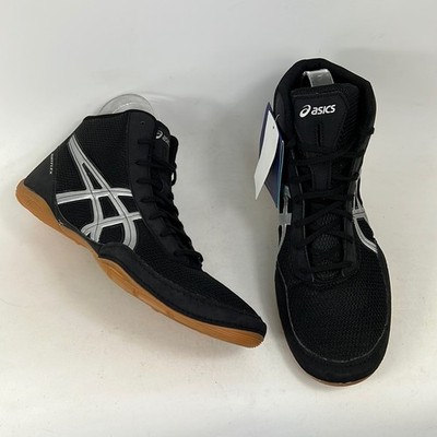 Asics matflex athletic wrestling shoes sneakers mens 13 black silver tan new