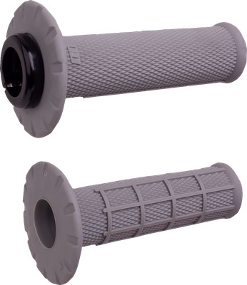 ODI Lock-On Grips Universal Half Waffle 7/8'' - Gray/Silver H21UHWG - E-Moto MX
