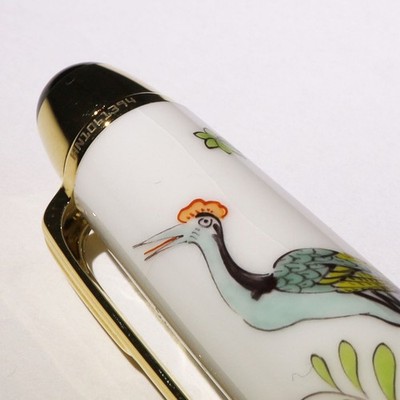 Montblanc Meissen Porcelain Annual Edition 2007 Crane Fountain Pen