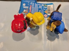 Paw Patrol Pup Buddies Dog Rubble Rescue, Chase And More New Condition Lot Of 3