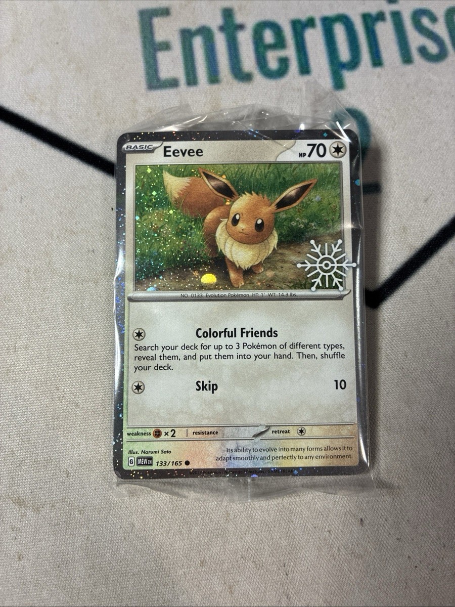 Eevee 133/165 SEALED Pokemon Holiday Calendar 2025 Festive Stamp
