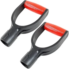 2PCS Shovel Handle Snow Wood D-Grip Replacement32mm Inner Diameter PVC Garden To