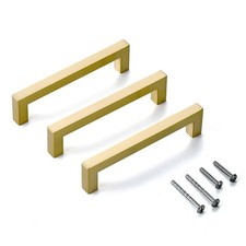 20 Pack Gold Cabinet Pulls 5 Inch Hole Centers Brushed Gold Kitchen Cabinet D...
