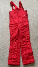 Vintage SKYR Overall Snow Ski Pants Bib Men's Sz L Red