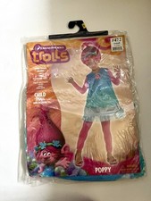 Disfraz de Amapola Niño Dreamworks Trolls Talla S (4-6) NUEVO en Embalaje Original
