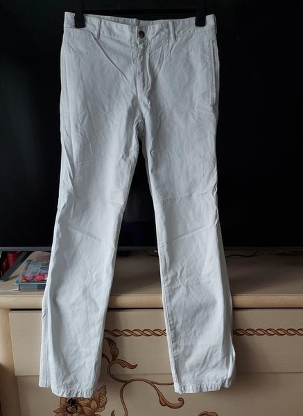 Men Lacoste Trousers White 32