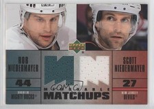 2003 Upper Deck Memorable Matchups Jerseys Rob Niedermayer Scott #MMNN HOF 0x6x