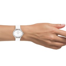 Oozoo Leder Damen Uhr C10940 Analog Quarzuhr Armband weiß Timepieces UOC10940